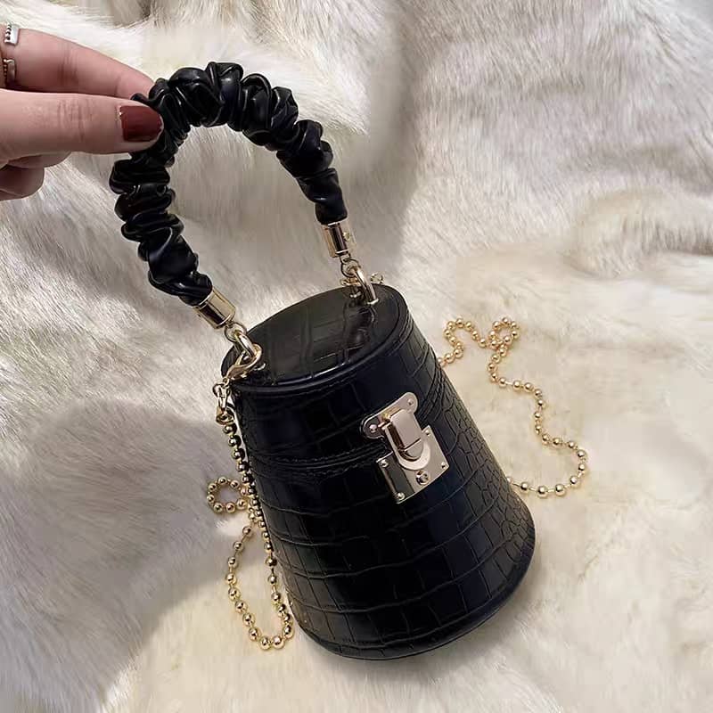 Mini Crocodile Cylinder Style Bag