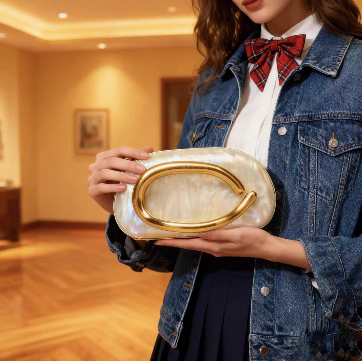 Glossy Acrylic Clutch Bag