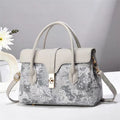 Croc Flap Top-Handle Bag