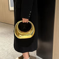 Pleated Half-Moon Bag